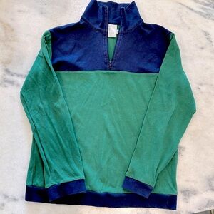 Little English Hastings Half Zip - Navy and green